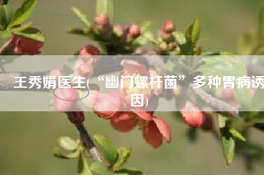 王秀娟医生(“幽门螺杆菌”多种胃病诱因)