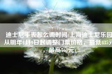 迪士尼手表怎么调时间(上海迪士尼乐园从明年1月9日起调整门票价格，最低435元，最高769元)