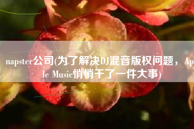 napster公司(为了解决DJ混音版权问题，Apple Music悄悄干了一件大事)