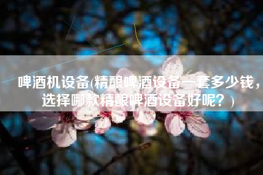 啤酒机设备(精酿啤酒设备一套多少钱，选择哪款精酿啤酒设备好呢？)