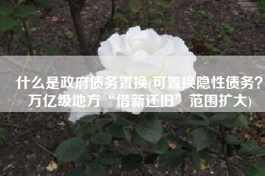 什么是政府债务置换(可置换隐性债务？万亿级地方“借新还旧”范围扩大)