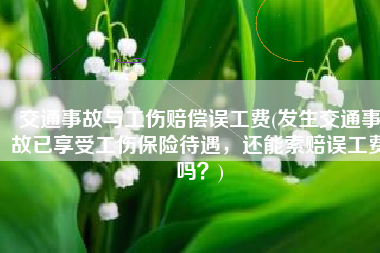 交通事故与工伤赔偿误工费(发生交通事故已享受工伤保险待遇，还能索赔误工费吗？)