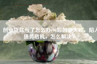创业贷款亏了怎么办(90后创业失败，陷入债务危机，怎么解决？)