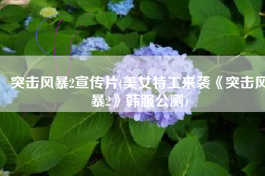 突击风暴2宣传片(美女特工来袭《突击风暴2》韩服公测)