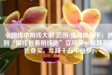 小阴线中阴线大阴 范围(资深操盘手；遇到“阳线包着阴线跑”立马买，就算买错也要买，年赚千万不是梦)