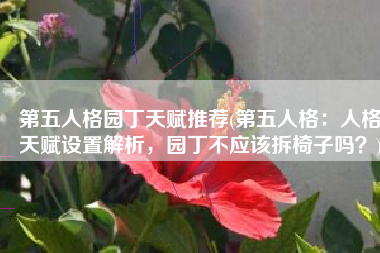 第五人格园丁天赋推荐(第五人格：人格天赋设置解析，园丁不应该拆椅子吗？)