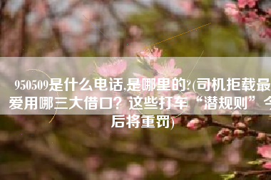 950509是什么电话,是哪里的?(司机拒载最爱用哪三大借口？这些打车“潜规则”今后将重罚)