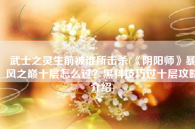 武士之灵生前被谁所击杀(《阴阳师》暴风之巅十层怎么过？黑科技巧过十层攻略介绍)