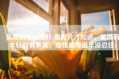 吴绮莉年轻照片(看照片才知道，吴绮莉年轻时有多美，难怪成龙当年没忍住)