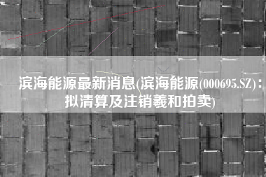 滨海能源最新消息(滨海能源(000695.SZ)：拟清算及注销羲和拍卖)