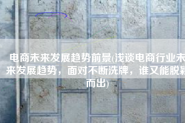 电商未来发展趋势前景(浅谈电商行业未来发展趋势，面对不断洗牌，谁又能脱颖而出)