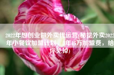 2022年想创业做外卖代运营(秘觉外卖2022年小餐饮加盟计划，3年15万加盟费，给你免掉)