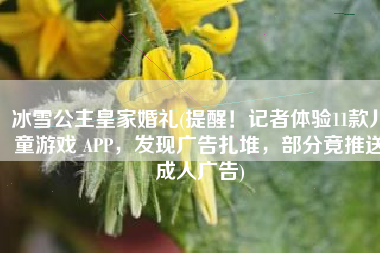 冰雪公主皇家婚礼(提醒！记者体验11款儿童游戏 APP，发现广告扎堆，部分竟推送成人广告)