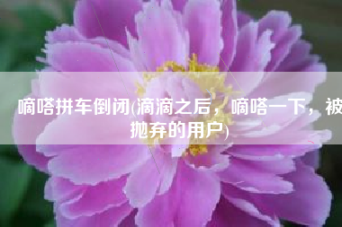 嘀嗒拼车倒闭(滴滴之后，嘀嗒一下，被抛弃的用户)