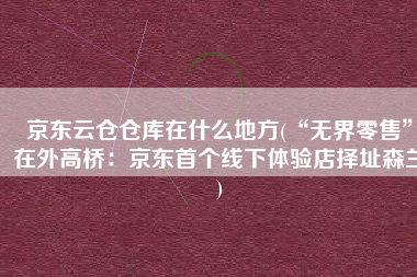 京东云仓仓库在什么地方(“无界零售”在外高桥：京东首个线下体验店择址森兰)