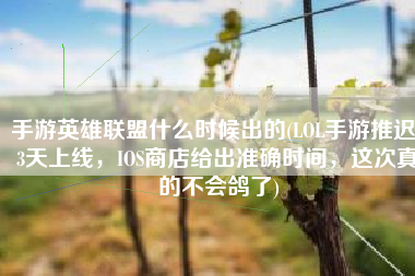 手游英雄联盟什么时候出的(LOL手游推迟33天上线，IOS商店给出准确时间，这次真的不会鸽了)
