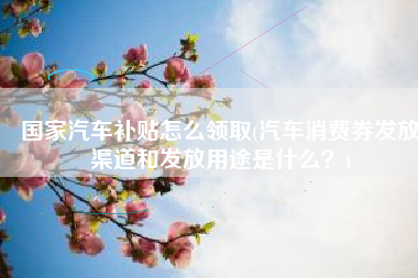 国家汽车补贴怎么领取(汽车消费券发放渠道和发放用途是什么？)