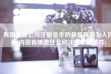有限责任公司注册资本的最低限额为人民币(内资有限责任公司注册前提条件)