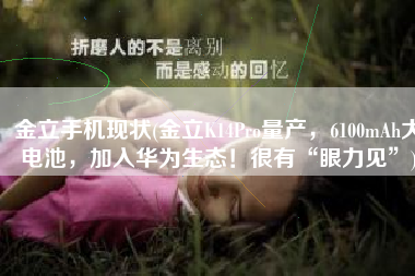 金立手机现状(金立K14Pro量产，6100mAh大电池，加入华为生态！很有“眼力见”)