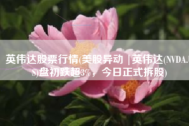 英伟达股票行情(美股异动 |英伟达(NVDA.US)盘初跌超3%，今日正式拆股)