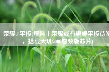 荣耀v8平板(爆料丨荣耀或有旗舰平板待发，搭载天玑9000增频版芯片)