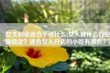 女生创业适合干点什么(女人做什么行业最稳定？适合女人开店的小吃有哪些？)