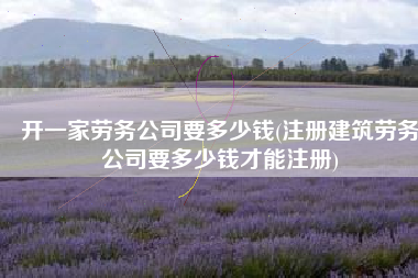 开一家劳务公司要多少钱(注册建筑劳务公司要多少钱才能注册)