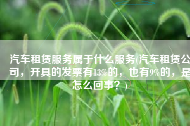 汽车租赁服务属于什么服务(汽车租赁公司，开具的发票有13%的，也有9%的，是怎么回事？)