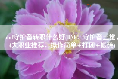 dnf守护者转职什么好(DNF：守护者三觉，4大职业推荐，操作简单+打团+搬砖)