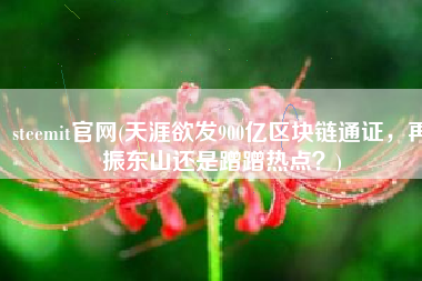 steemit官网(天涯欲发900亿区块链通证，再振东山还是蹭蹭热点？)