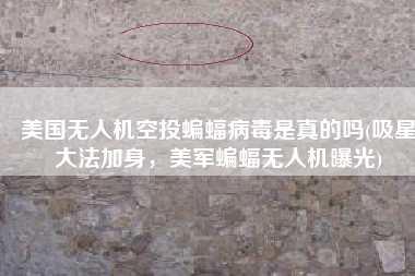 美国无人机空投蝙蝠病毒是真的吗(吸星大法加身，美军蝙蝠无人机曝光)