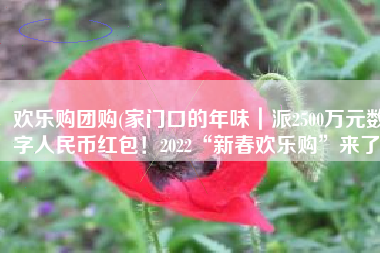 欢乐购团购(家门口的年味｜派2500万元数字人民币红包！2022“新春欢乐购”来了)