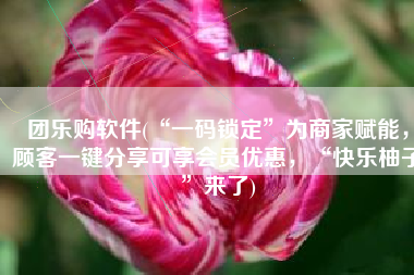 团乐购软件(“一码锁定”为商家赋能，顾客一键分享可享会员优惠，“快乐柚子”来了)
