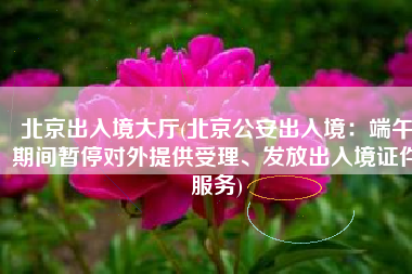 北京出入境大厅(北京公安出入境：端午期间暂停对外提供受理、发放出入境证件服务)