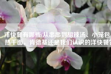 洋快餐有哪些(从串串到胡辣汤、小笼包、热干面，肯德基还是我们认识的洋快餐？)