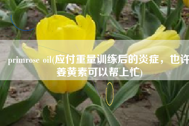 primrose oil(应付重量训练后的炎症，也许姜黄素可以帮上忙)
