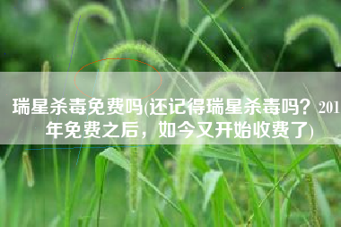 瑞星杀毒免费吗(还记得瑞星杀毒吗？2011年免费之后，如今又开始收费了)