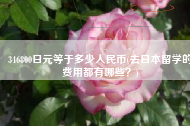 346800日元等于多少人民币(去日本留学的费用都有哪些？)