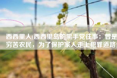 西西里人(西西里岛的黑手党往事：曾是穷苦农民，为了保护家人走上犯罪道路)