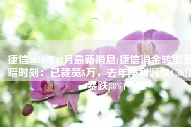 捷信2020年12月最新消息(捷信消金转型至暗时刻：已裁员5万，去年净利润仅1.36亿，暴跌88%)