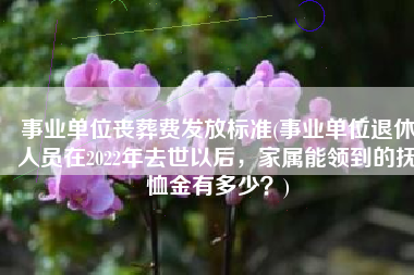 事业单位丧葬费发放标准(事业单位退休人员在2022年去世以后，家属能领到的抚恤金有多少？)