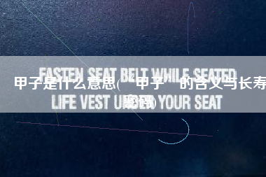 甲子是什么意思(“甲子”的含义与长寿密码)