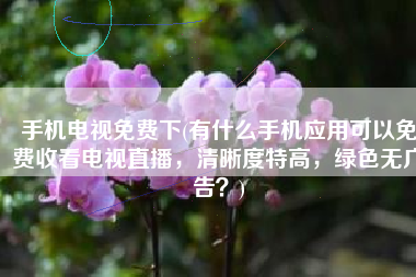 手机电视免费下(有什么手机应用可以免费收看电视直播，清晰度特高，绿色无广告？)