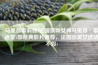 马里昂歌莉娅(法国顶级女神马里昂·歌迪亚5部经典影片推荐，法国出美女这话不假)
