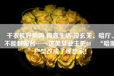 干衣机好用吗 得意生活(没玄关、暗厅、不能封阳台……这美女业主把80㎡“暗黑”户型改成了理想家！)