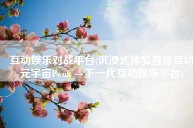 互动娱乐对战平台(沉浸式体验直播互动元宇宙Pwnk -- 下一代互动娱乐平台)