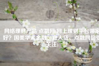 网络理财产品 点融网(网上理财平台哪家好？国美华人金融、宜人贷、点融网倍受关注)