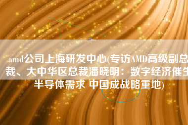 amd公司上海研发中心(专访AMD高级副总裁、大中华区总裁潘晓明：数字经济催生半导体需求 中国成战略重地)