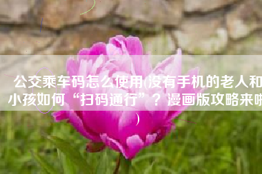 公交乘车码怎么使用(没有手机的老人和小孩如何“扫码通行”？漫画版攻略来啦)