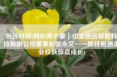 恒远科技(同心奔小康｜山东恒远智能科技有限公司董事长张永文——抓住机遇企业收获惊喜成长)